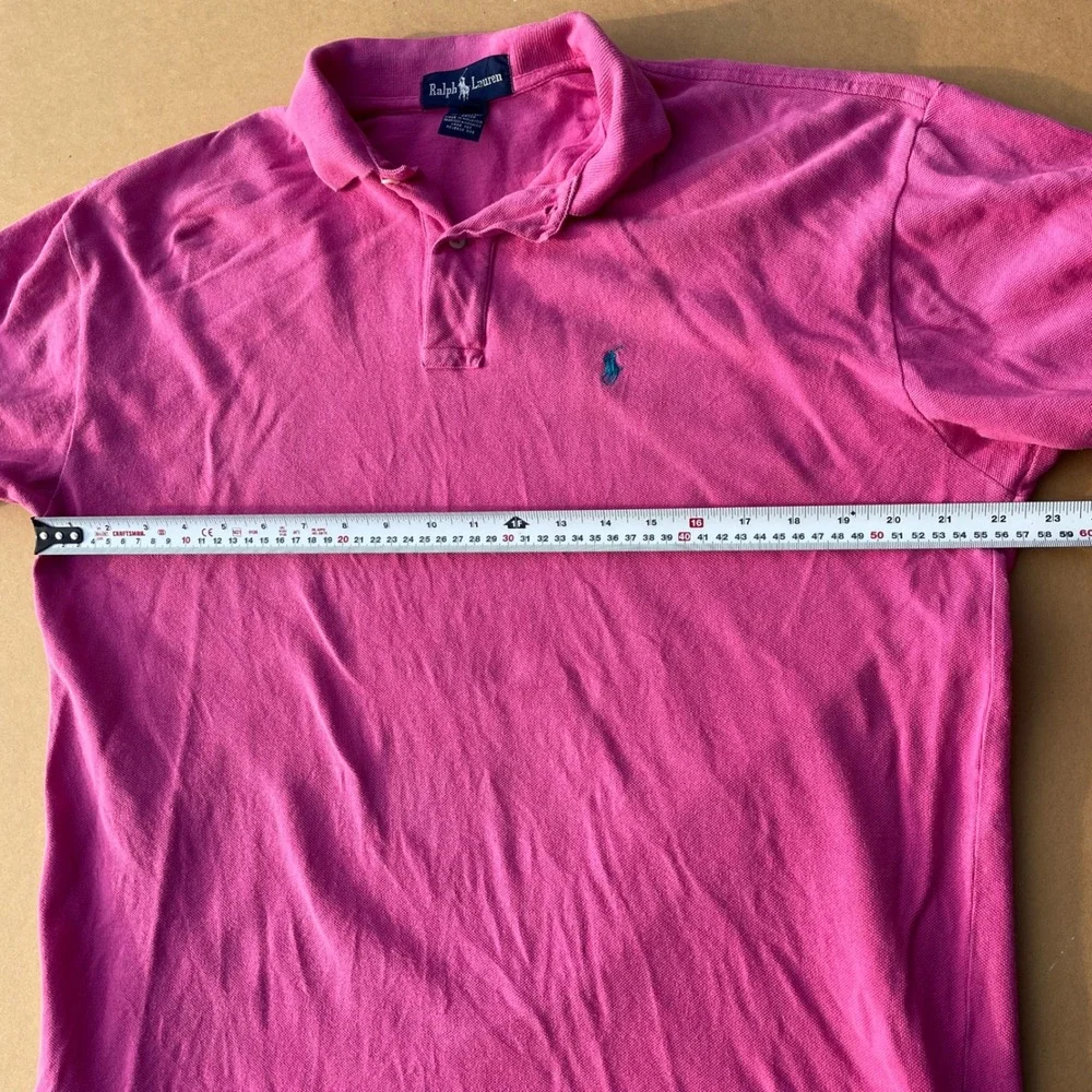Ralph Lauren Polo Shirt Mens Size M Pink Casual Classic Fit Short Sleeve Pony